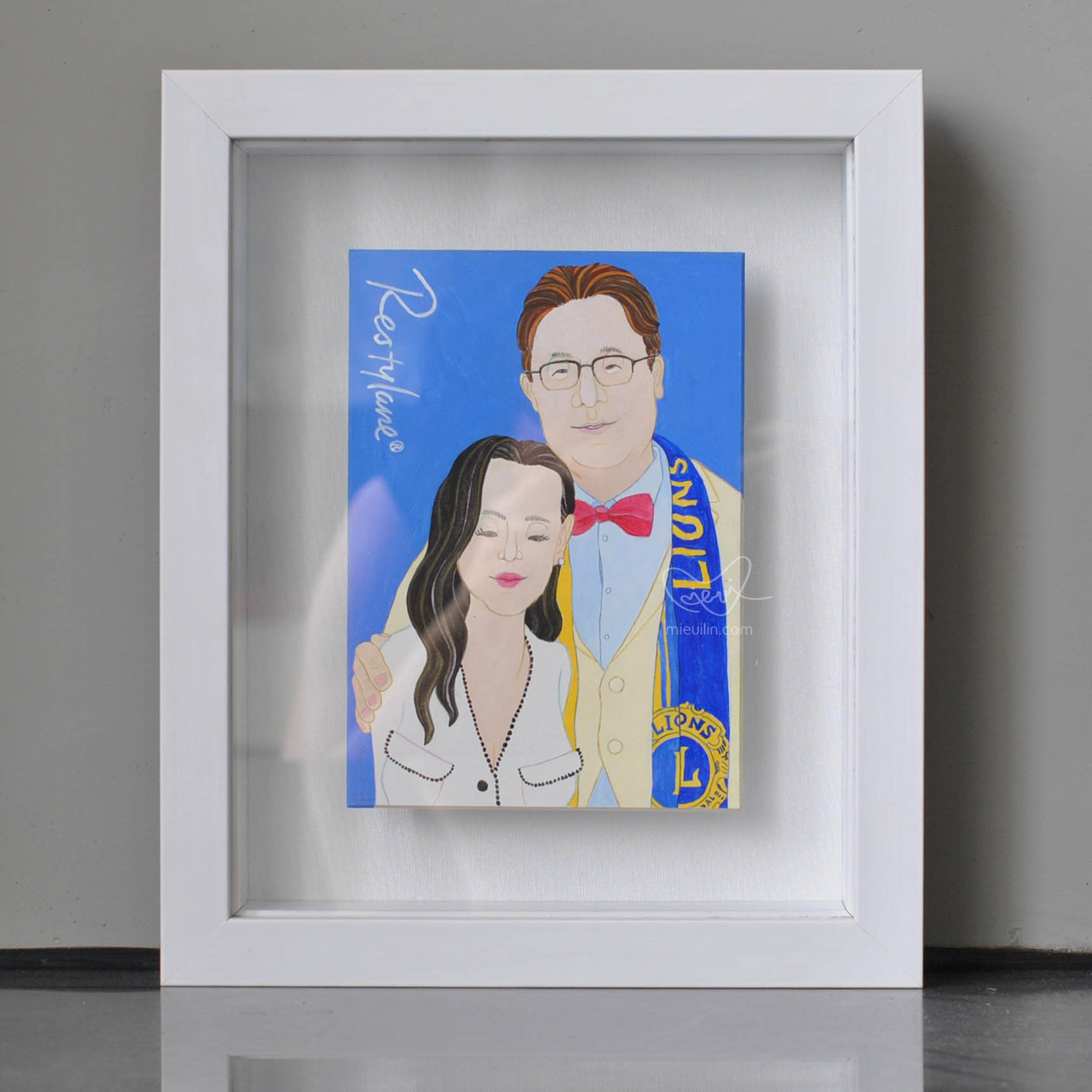 CHING-HON-LCIF-300C-couple-illustration-portrait-painting-Custom-Hand-made--BY-MIEUI-LIN-FROM-TAIWAN-restylane define-5 夫妻似顏繪 插畫 人物畫像